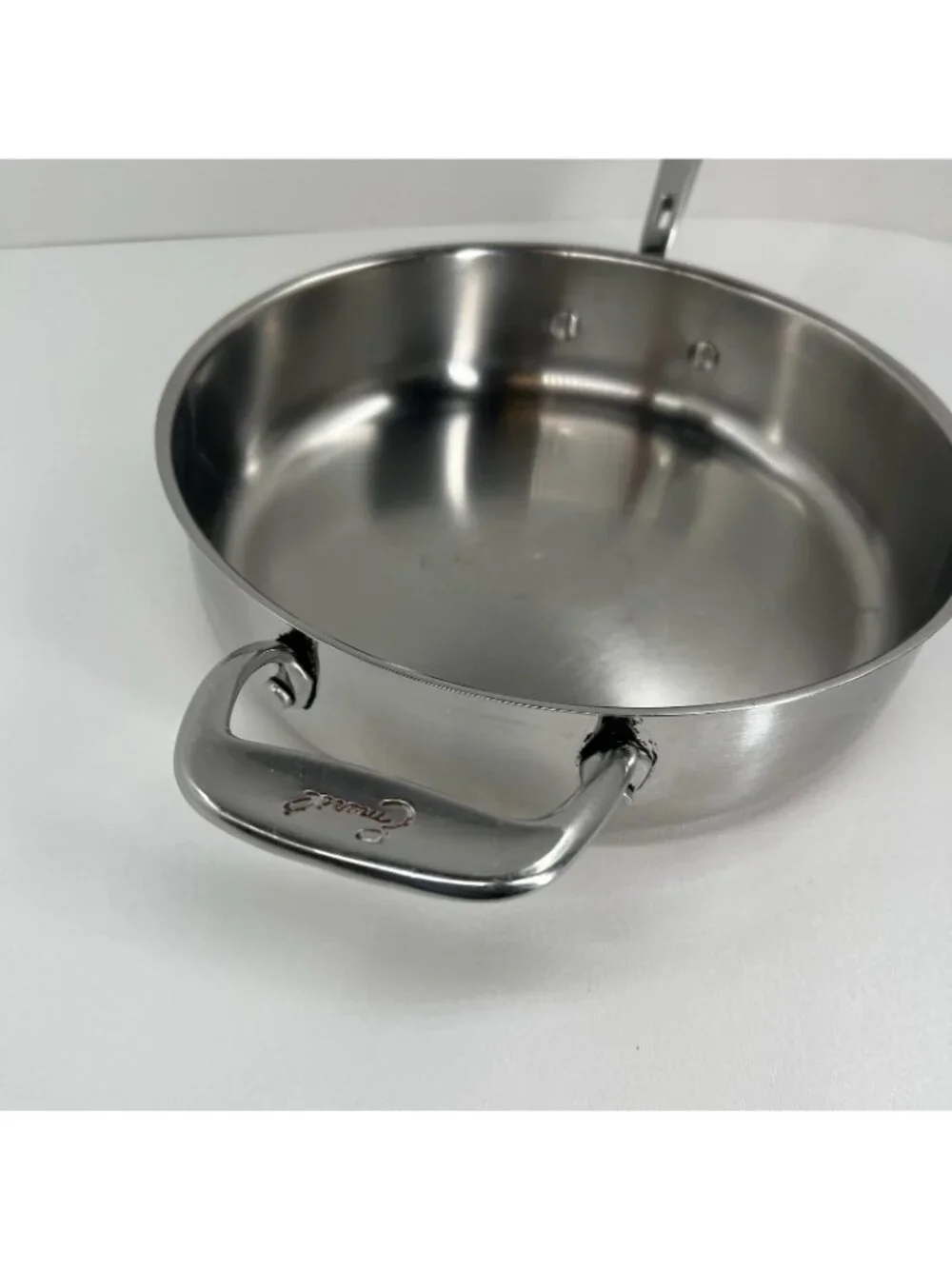 Emeril 3qt Sauté Pan Stainless Steel Copper Band Skillet Helper Handle 10.5 Inch